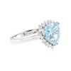 Image 2 : 14KT White Gold 4.47 ctw Blue Topaz and Diamond Ring