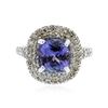Image 1 : 14KT White Gold 2.99 ctw Tanzanite and Diamond Ring