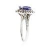 Image 3 : 14KT White Gold 2.99 ctw Tanzanite and Diamond Ring