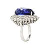 Image 3 : 14KT White Gold GIA Certified 24.90 ctw Tanzanite and Diamond Ring