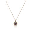 Image 2 : 14KT Rose Gold 1.76 ctw Tanzanite and Diamond Pendant With Chain