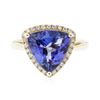 Image 1 : 14KT Yellow Gold 3.50 ctw Tanzanite and Diamond Ring