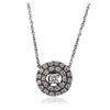 Image 1 : 14KT White Gold 0.49 ctw Diamond Pendant With Chain