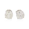 Image 1 : 14KT White Gold 3.27 ctw Diamond Stud Earrings