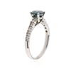 Image 3 : 14KT White Gold 0.92 ctw Blue and White Diamond Ring