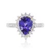 Image 1 : 14KT Two-Tone Gold 1.92 ctw Tanzanite and Diamond Ring