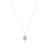 Image 1 : 14KT White Gold 2.52 ctw Aquamarine and Diamond Pendant With Chain