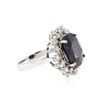 Image 2 : 14KT White Gold 9.99 ctw Sapphire and Diamond Ring