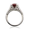 Image 3 : 14KT White Gold 3.50 ctw Garnet and Diamond Ring