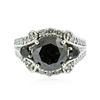 Image 1 : 14KT White Gold 5.60 ctw Black Diamond Ring