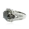 Image 2 : 14KT White Gold 5.60 ctw Black Diamond Ring