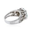 Image 3 : 14KT White Gold 2.31 ctw Emerald and Diamond Ring