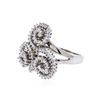 Image 2 : 14KT White Gold 0.74 ctw Diamond Ring