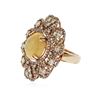 Image 2 : 14KT Rose Gold 4.97 ctw Opal and Diamond Ring