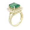 Image 3 : 14KT Yellow Gold 5.24 ctw Emerald and Diamond Ring