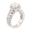 Image 3 : 14KT White Gold EGL Certified 4.02 ctw Diamond Ring