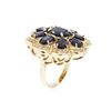 Image 3 : 14KT Yellow Gold 8.21 ctw Sapphire and Diamond Ring