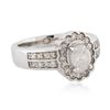 Image 2 : 14KT White Gold 1.32 ctw Diamond Ring