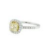 Image 2 : 18KT White Gold 1.56 ctw Fancy Yellow Diamond Ring