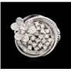 Image 1 : 14KT White Gold 0.76 ctw Diamond Ring