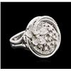 Image 2 : 14KT White Gold 0.76 ctw Diamond Ring