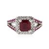 Image 1 : 14KT White Gold 2.21 ctw Ruby and Diamond Ring