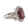 Image 2 : 14KT White Gold 6.61 ctw Ruby and Diamond Ring