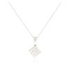 Image 2 : 14KT White Gold 0.35 ctw Diamond Pendant With Chain