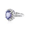 Image 2 : 14KT White Gold 3.82 ctw Tanzanite and Diamond Ring