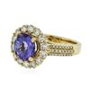 Image 2 : 14KT Yellow Gold 2.72 ctw Tanzanite and Diamond Ring