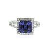 Image 1 : 14KT White Gold 3.78 ctw Tanzanite and Diamond Ring