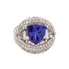 Image 1 : 14KT White Gold 2.30 ctw Tanzanite and Diamond Ring