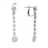 Image 2 : 14KT White Gold 1.45 ctw Diamond Earrings