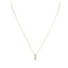 Image 2 : 14KT Yellow Gold 0.15 ctw Diamond Pendant With Chain