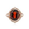 Image 1 : 14KT Rose Gold 15.97 ctw Pyrope Garnet and Diamond Ring