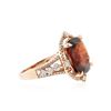 Image 2 : 14KT Rose Gold 15.97 ctw Pyrope Garnet and Diamond Ring