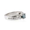 Image 2 : 14KT White Gold 1.71 ctw Blue Diamond Ring