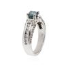 Image 3 : 14KT White Gold 1.71 ctw Blue Diamond Ring