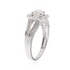 Image 3 : 18KT White Gold 0.82 ctw Diamond Ring