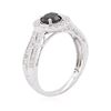 Image 3 : 18KT White Gold 0.84 ctw Black Diamond Ring