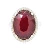 Image 1 : 14KT White Gold 15.22 ctw Ruby and Diamond Ring
