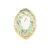 Image 1 : 14KT Yellow Gold 27.45 ctw Green Quartz and Diamond Ring