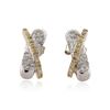 Image 1 : 14KT Two-Tone Gold 0.50 ctw Diamond Earrings