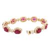 Image 3 : 14KT Yellow Gold 22.95 ctw Ruby and Diamond Bracelet