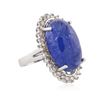 Image 2 : 14KT White Gold 24.30 ctw Tanzanite and Diamond Ring