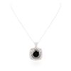 Image 1 : 14KT White Gold 28.62 ctw Black Diamond Pendant With Chain