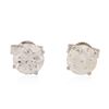 Image 1 : 14KT White Gold 2.37 ctw Diamond Stud Earrings
