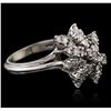 Image 2 : 14KT White Gold 0.95 ctw Diamond Ring