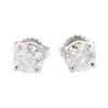 Image 1 : 14KT White Gold 1.29 ctw Diamond Stud Earrings