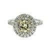 Image 1 : GIA Certified 14KT White Gold 1.00 ctw Yellow Diamond Ring